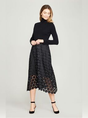 Pearl by Lela Rose Circle Lace Skirt